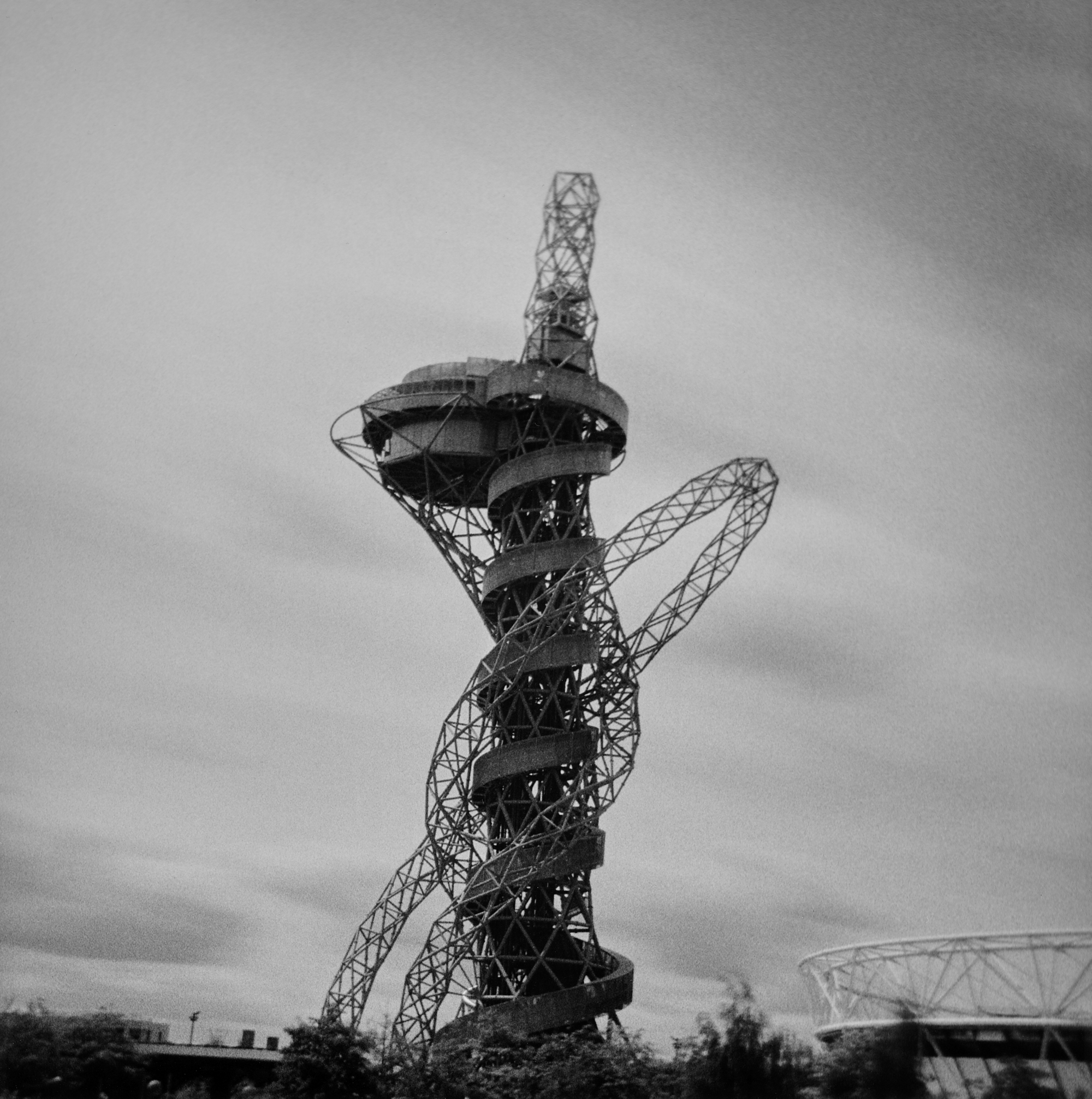 Orbit, London Olympic Park. Holga long exposure.