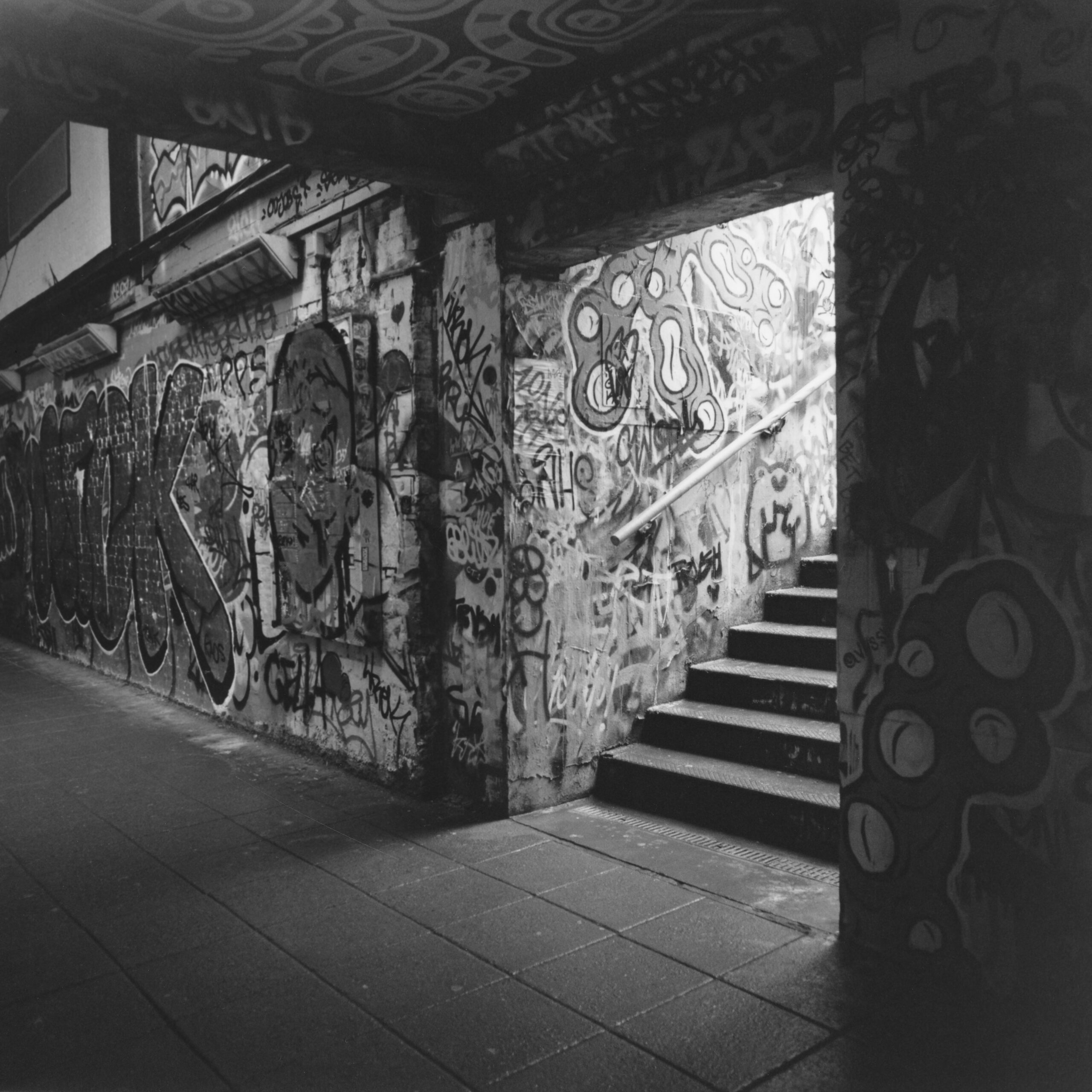 The Graffiti Tunnel, Waterloo. Hasselblad 500CM / 50mm.