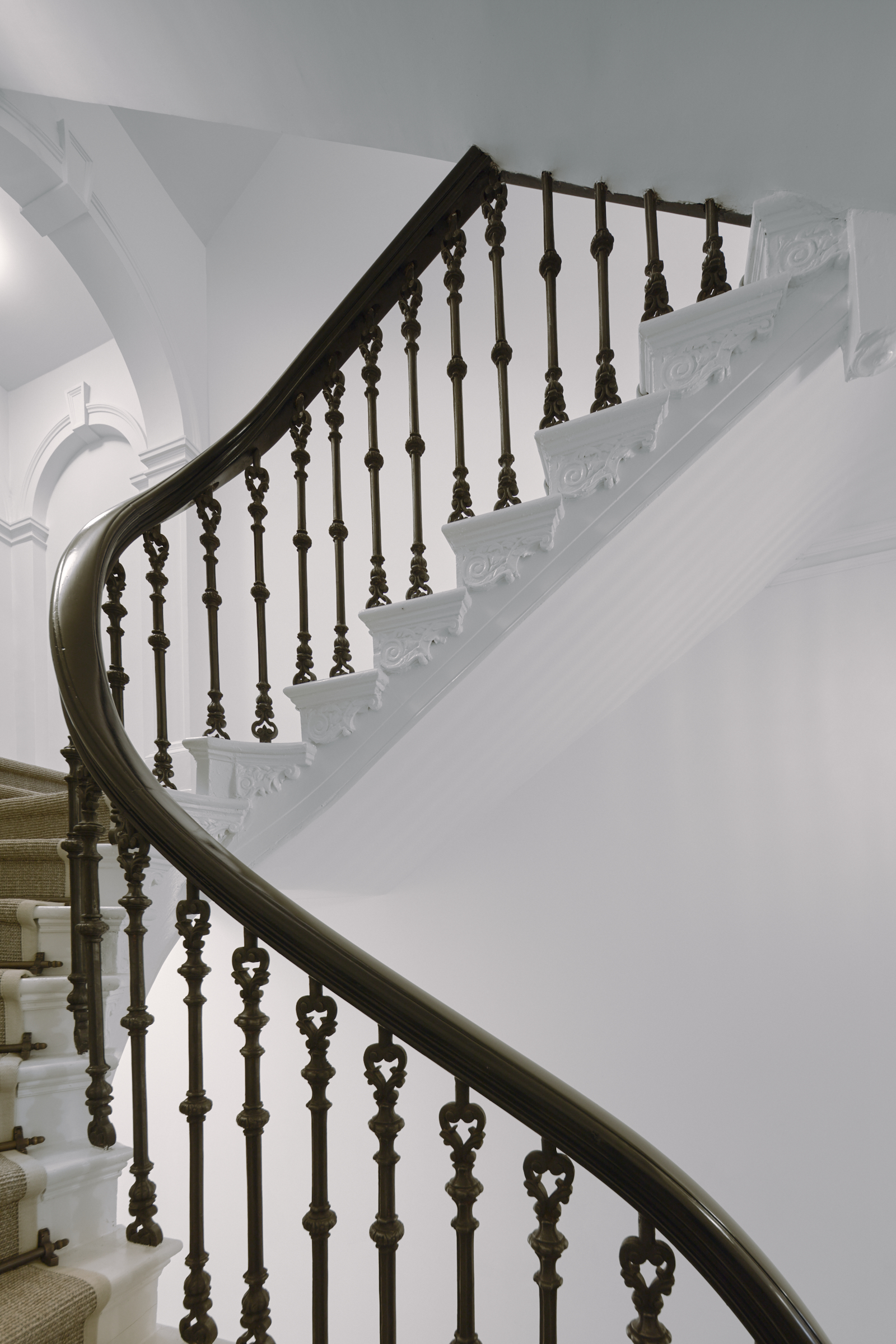 Main staircase. Sadie Coles, Savile Row, by Giles Reid Architects.